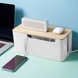 Cable Management Box Cable Organizer Box Wire Management Organizer Cover Hider for Desktop Home Office Kitchen