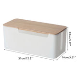 Cable Management Box Cable Organizer Box Wire Management Organizer Cover Hider for Desktop Home Office Kitchen