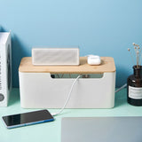 Cable Management Box Cable Organizer Box Wire Management Organizer Cover Hider for Desktop Home Office Kitchen - Extra Image