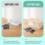 Cable Management Box Cable Organizer Box Wire Management Organizer Cover Hider for Desktop Home Office Kitchen - Extra Image