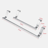 Stainless Steel Towel Racks Holder Kitchen Cabinet Door Towel Rack Hanging Holder Bathroom Shelf Rack - Front View
