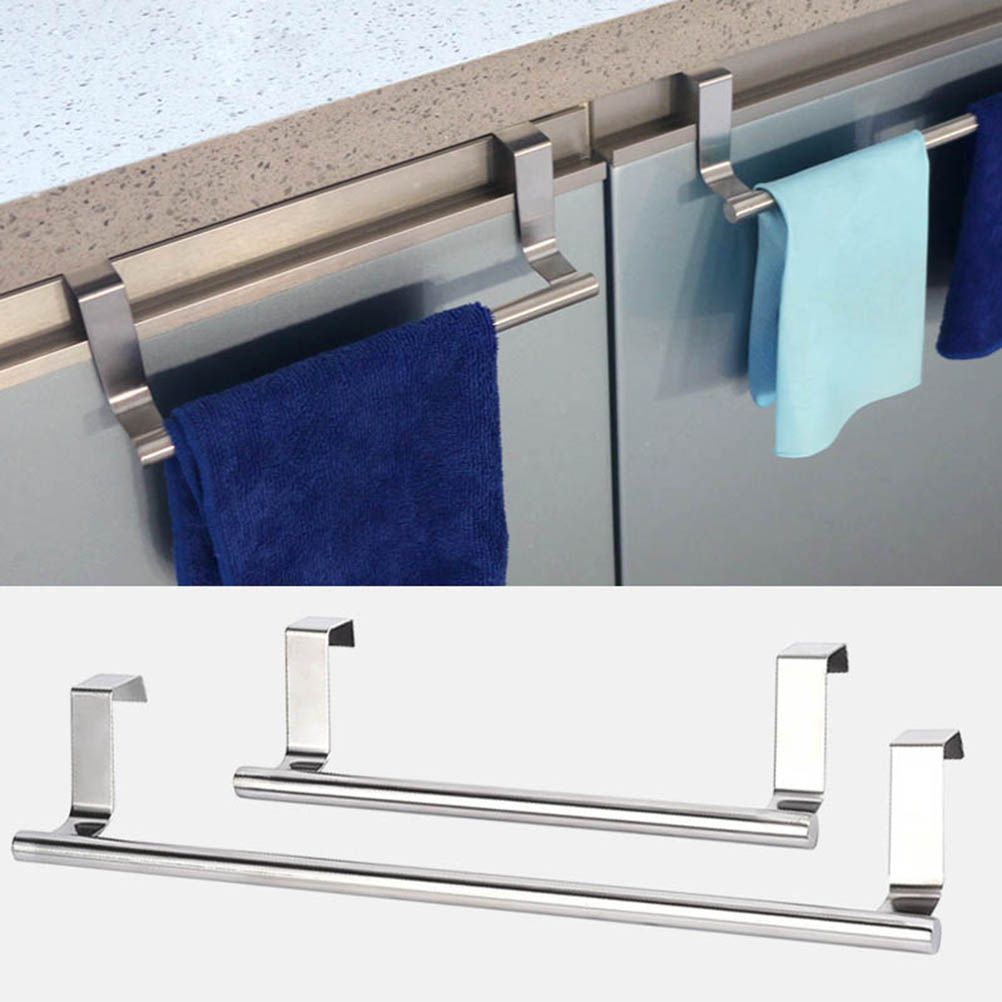 Stainless Steel Towel Racks Holder Kitchen Cabinet Door Towel Rack Hanging Holder Bathroom Shelf Rack