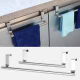 Stainless Steel Towel Racks Holder Kitchen Cabinet Door Towel Rack Hanging Holder Bathroom Shelf Rack