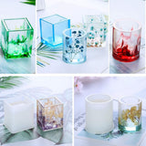 2PCS DIY Silicone Pen Molds Cube and Cylinder Resin Molds Pen Holder Mold for Craft Making - Top-Down View