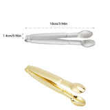 3PCS Stainless Steel Food Serving Tongs Mini Tongs for Sugar Tea Bag Kitchen Tool - Side View