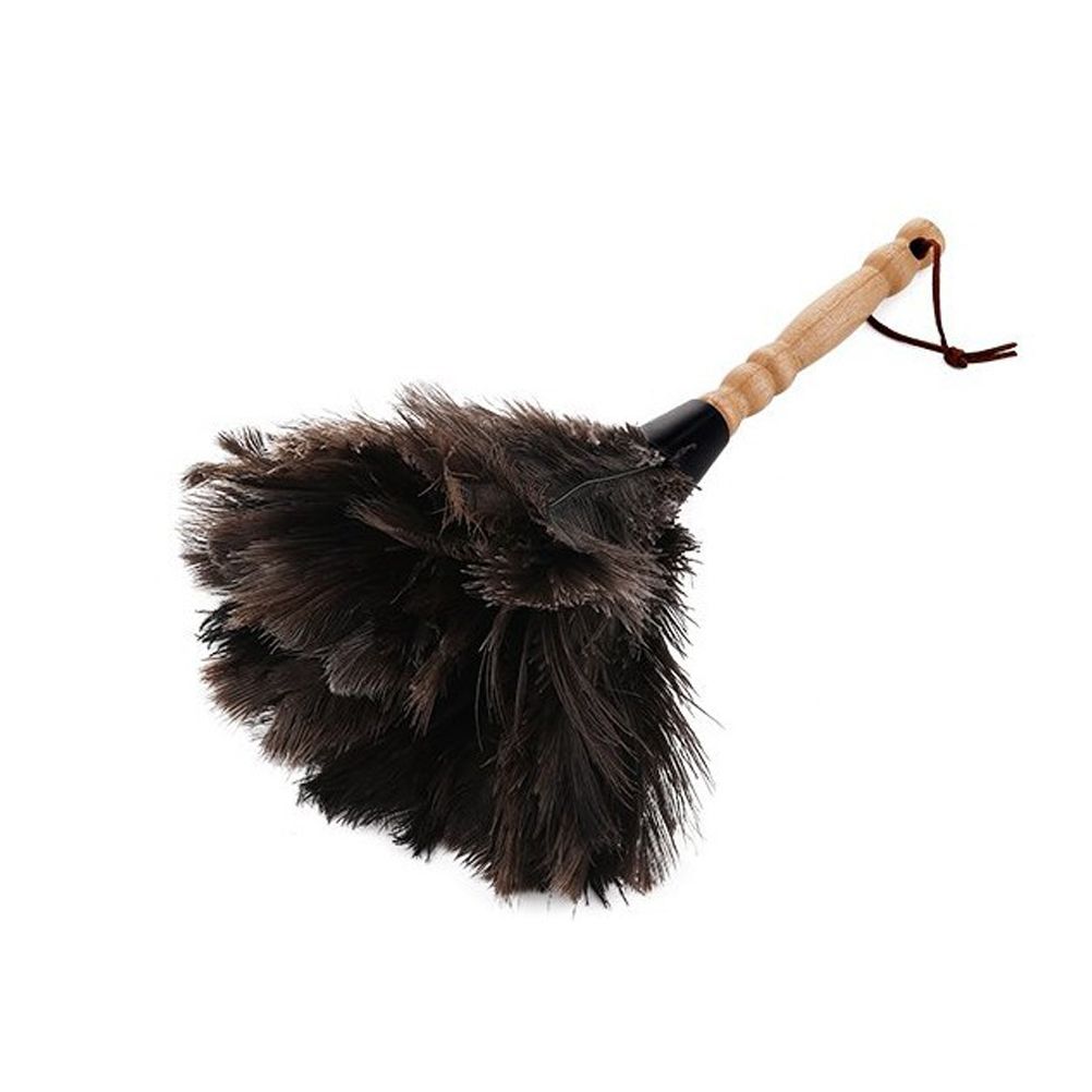 Anti Static Animal Feather Brush Soft Dust Cleaning Brush with Wooden Handle