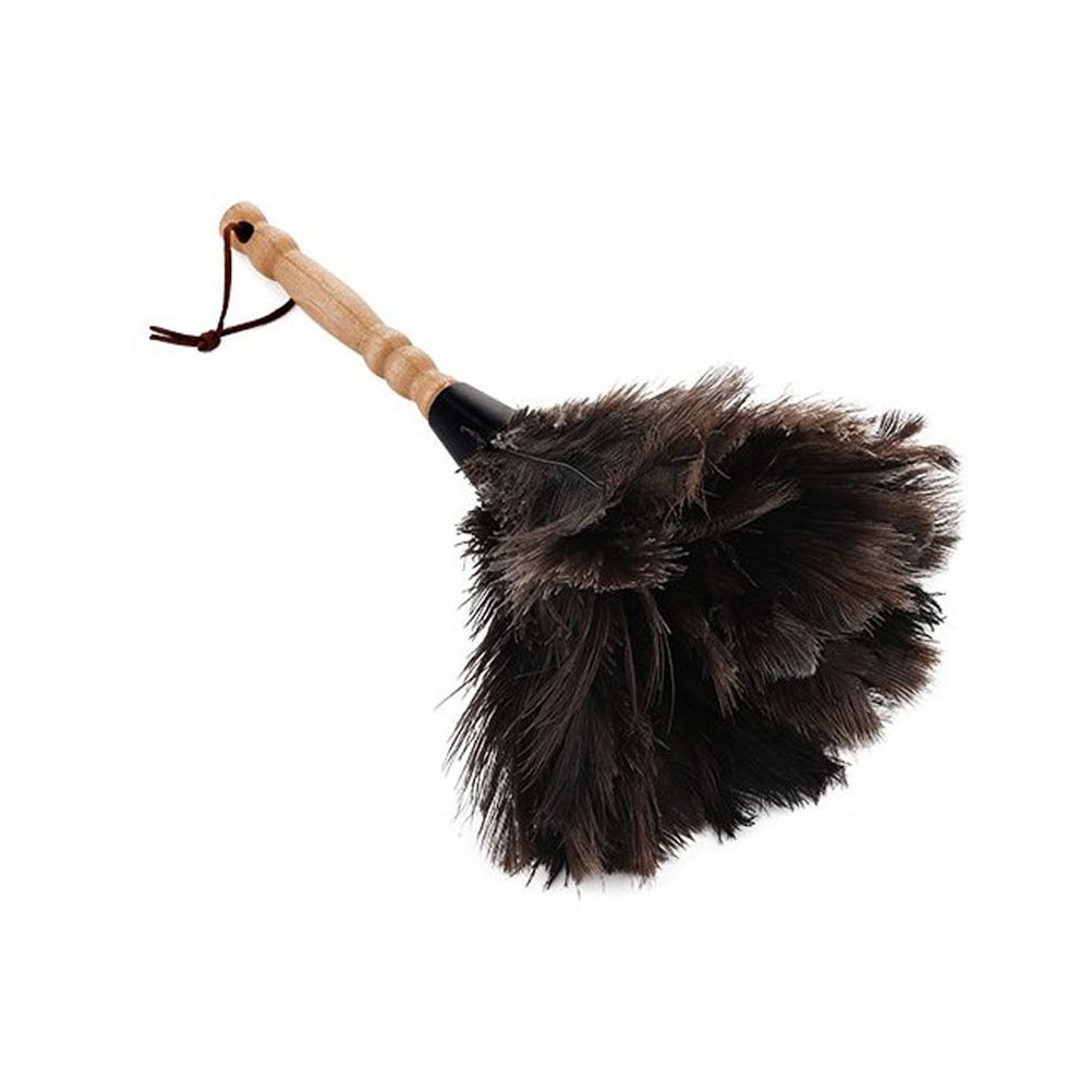 Anti Static Animal Feather Brush Soft Dust Cleaning Brush with Wooden Handle