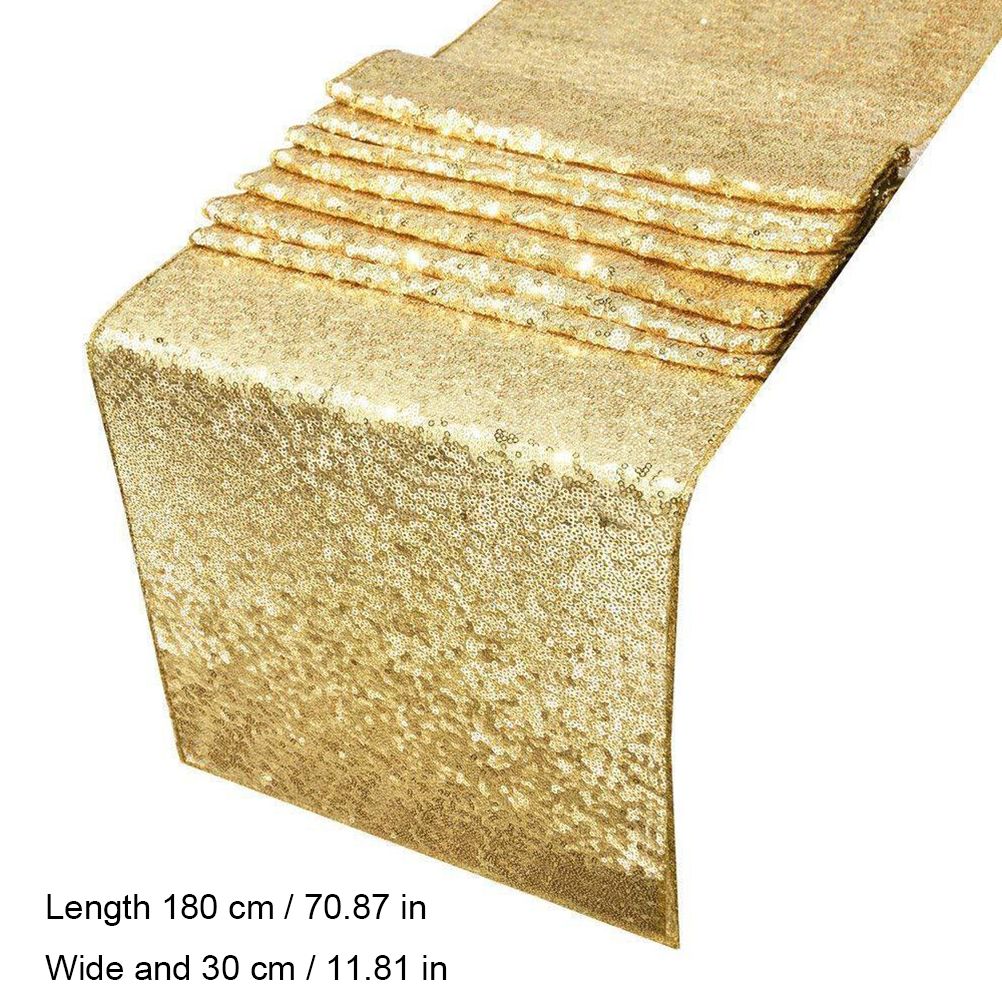 30x180cm Sparkly Sequin Table Runner Wedding Party Christmas Table Runner Tablecloth Decoration