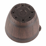 Imitation Wooden Barrel PP Resin Flower Pot Imitated Wood Planting Barrel - Top-Down View