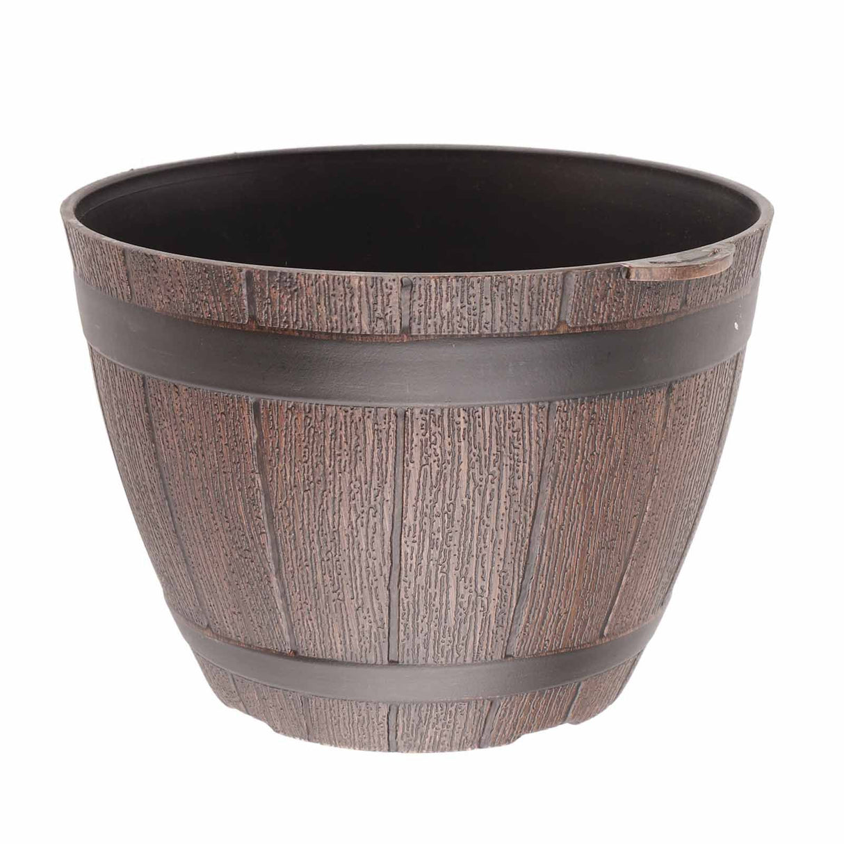 Imitation Wooden Barrel PP Resin Flower Pot Imitated Wood Planting Barrel
