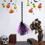 Halloween Witch Broom Cosplay Broom Prop for Halloween Costume Party