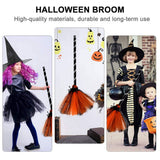 Halloween Witch Broom Cosplay Broom Prop for Halloween Costume Party