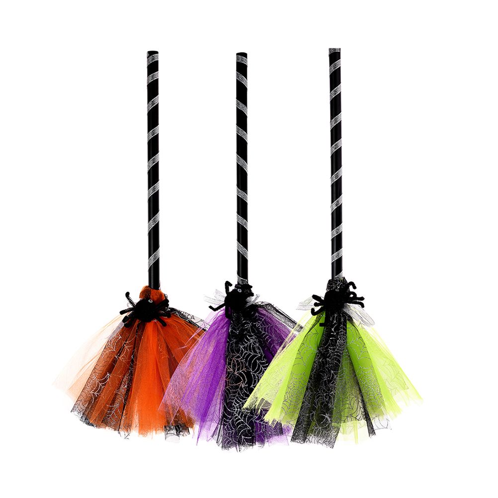 Halloween Witch Broom Cosplay Broom Prop for Halloween Costume Party