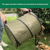 Collapsible Garden Waste Bag Oxford Cloth Bucket Reusable Container with 2 Carrying Handle for Garden Collecting Leaves 37.8 L