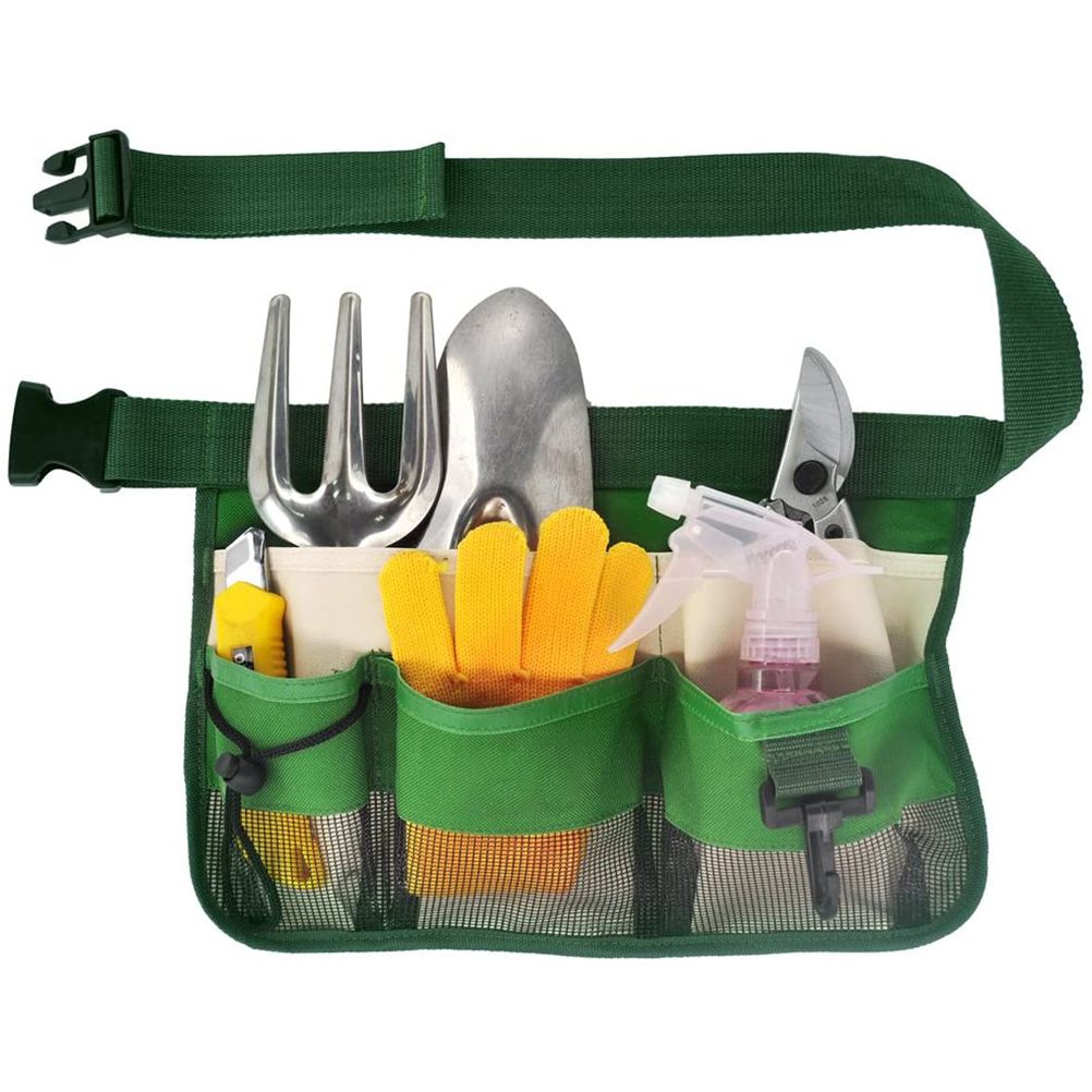 Gardening Tools Belt Bags Oxford Cloth Garden Waist Bag Hanging Pouch for Cleaning Tools Quick Release