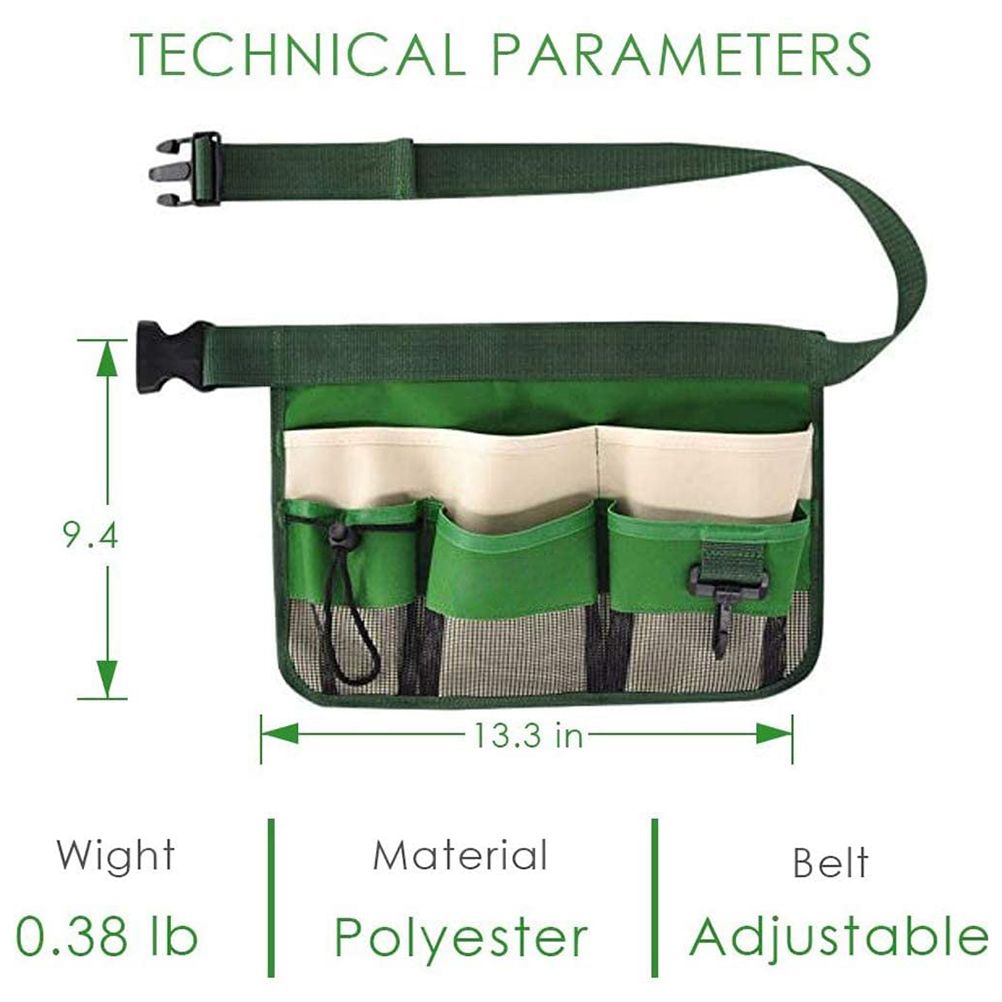 Gardening Tools Belt Bags Oxford Cloth Garden Waist Bag Hanging Pouch for Cleaning Tools Quick Release