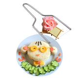 Cheese Slicing Tool Stainless Steel Cheese Cutter with Wire Handheld Butter Cutter Tools - Side View