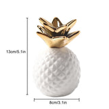 Ceramic Pineapple Piggy Bank Cute Piggy Bank Ornaments Pineapple Money Box Home Decor - Side View
