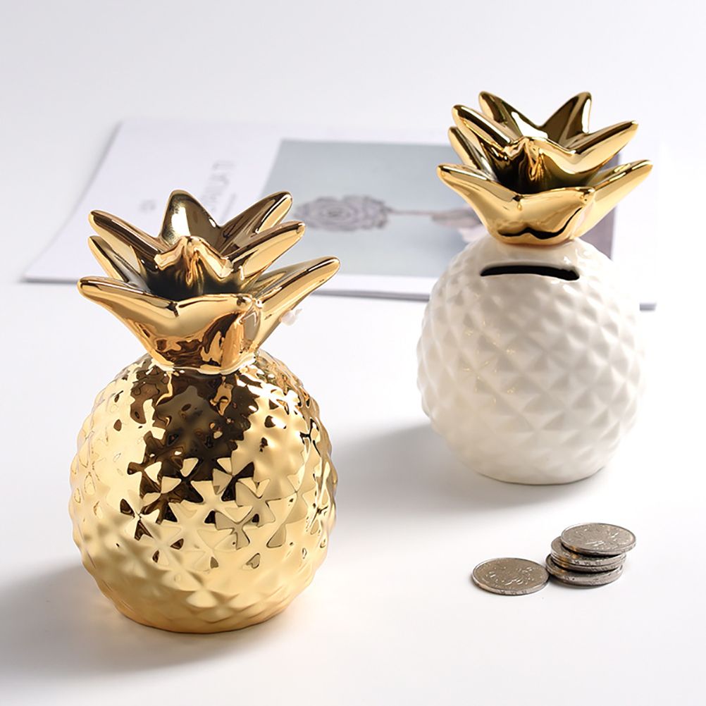 Ceramic Pineapple Piggy Bank Cute Piggy Bank Ornaments Pineapple Money Box Home Decor