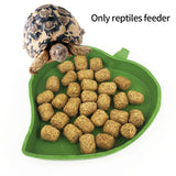 2PCS Leaf Reptile Food Water Bowl Plate Dish for Tortoise Snake Crawl Pet Drinking and Eating