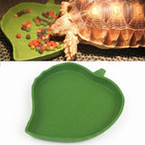 2PCS Leaf Reptile Food Water Bowl Plate Dish for Tortoise Snake Crawl Pet Drinking and Eating