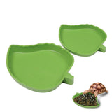 2PCS Leaf Reptile Food Water Bowl Plate Dish for Tortoise Snake Crawl Pet Drinking and Eating - Extra Image