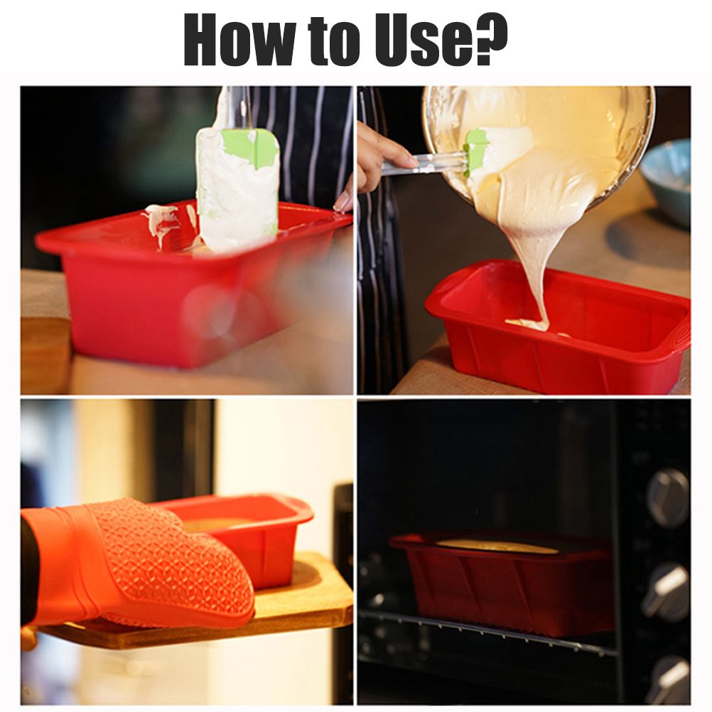 Silicone Bread Baking Mold Rectangular Toast Plate Kitchen Baking Mold