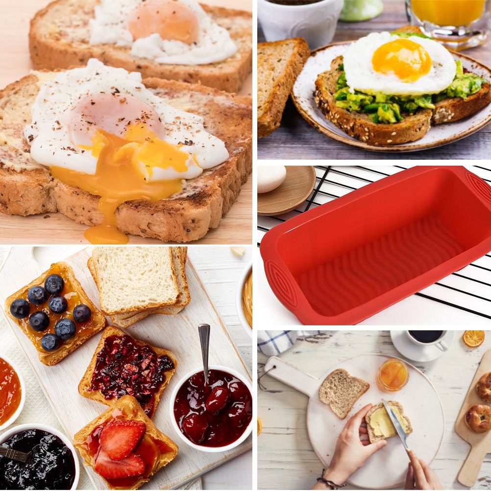 Silicone Bread Baking Mold Rectangular Toast Plate Kitchen Baking Mold