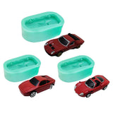 Silicone Mold Racing Car Shaped Fondant Mold for DIY Baking Cake Making Soaps Candles Mold for Puddings Chocolate Cake - Side View