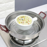 Stainless Steel Trivet Rack Stand Heavy Duty Pressure Cooker Steam Rack Cooking Stand - Rear View