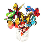 15pcs Simulation Butterfly Insert Colourful Butterfly Plant Inserts Gardening Supplies - Rear View