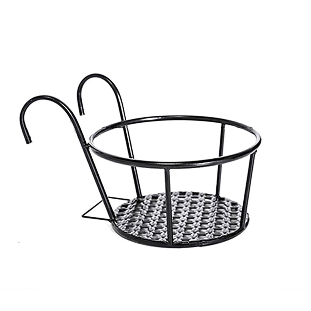 Iron Hanging Flowerpot Portable Flower Pots Metal Garden Flowers Bucket
