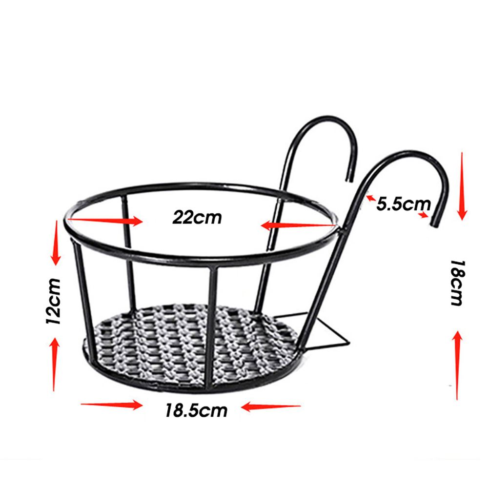 Iron Hanging Flowerpot Portable Flower Pots Metal Garden Flowers Bucket