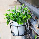 Iron Hanging Flowerpot Portable Flower Pots Metal Garden Flowers Bucket