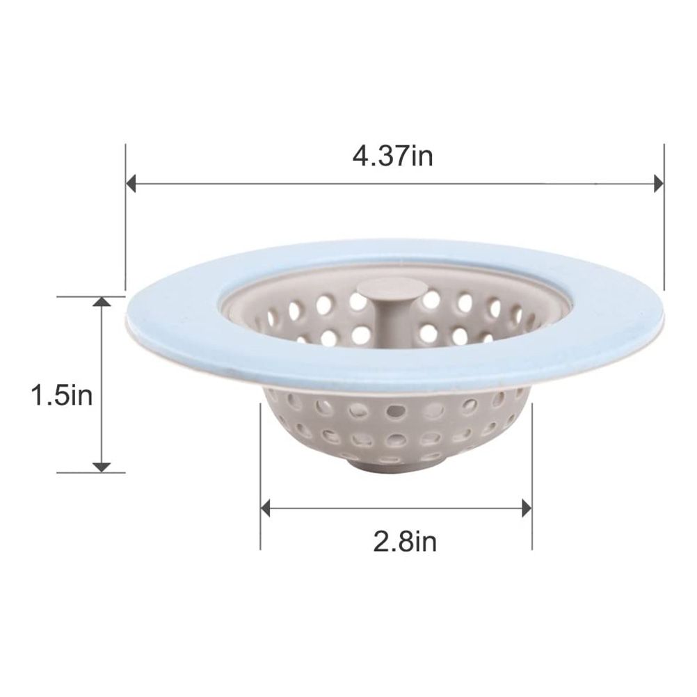 4Pcs Silicone Kitchen Sink Strainer Sewer Hair Filter Collect Bath Drain Stopper Sink Floor Drain Plug Kitchen Accessories