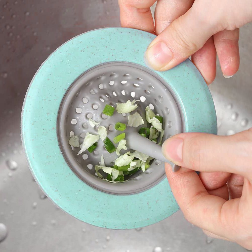 4Pcs Silicone Kitchen Sink Strainer Sewer Hair Filter Collect Bath Drain Stopper Sink Floor Drain Plug Kitchen Accessories