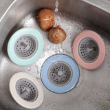 4Pcs Silicone Kitchen Sink Strainer Sewer Hair Filter Collect Bath Drain Stopper Sink Floor Drain Plug Kitchen Accessories - Close-Up Angle