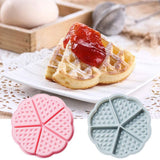2PCS Silicone Waffle Mold 5 Cavity Heart Shaped Cake Muffin Pancake Mold for Baking Tools