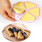 2PCS Silicone Waffle Mold 5 Cavity Heart Shaped Cake Muffin Pancake Mold for Baking Tools