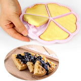 2PCS Silicone Waffle Mold 5 Cavity Heart Shaped Cake Muffin Pancake Mold for Baking Tools - Top-Down View