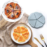 2PCS Silicone Waffle Mold 5 Cavity Heart Shaped Cake Muffin Pancake Mold for Baking Tools - 45-Degree Angle