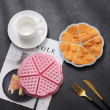 2PCS Silicone Waffle Mold 5 Cavity Heart Shaped Cake Muffin Pancake Mold for Baking Tools