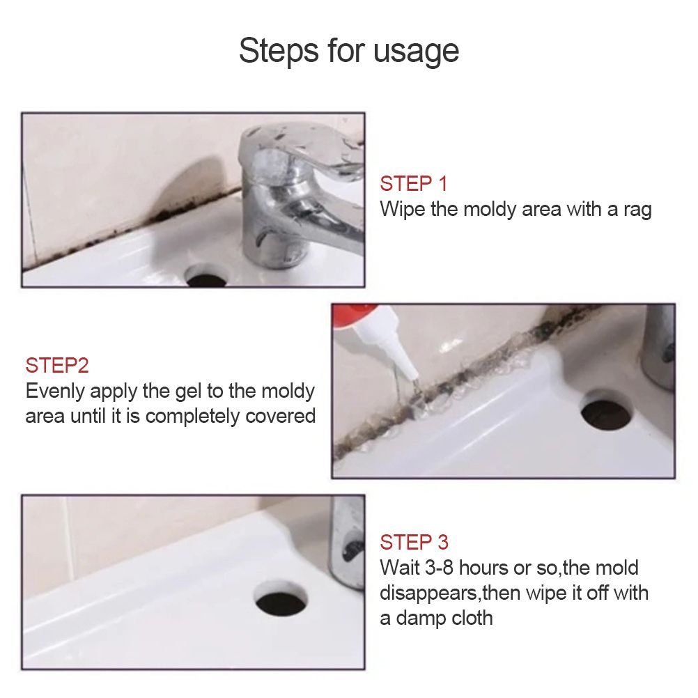 Mildew Cleaning Gel Mold Remover Non Toxic Mold Removal Gel for Bathroom Kitchen