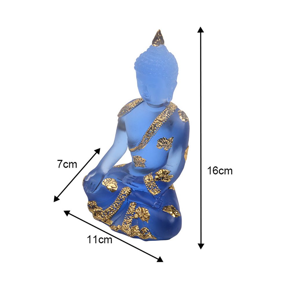 Transparent Sitting Buddha Statue Mini Buddha Ornaments Resin Buddha Decoration