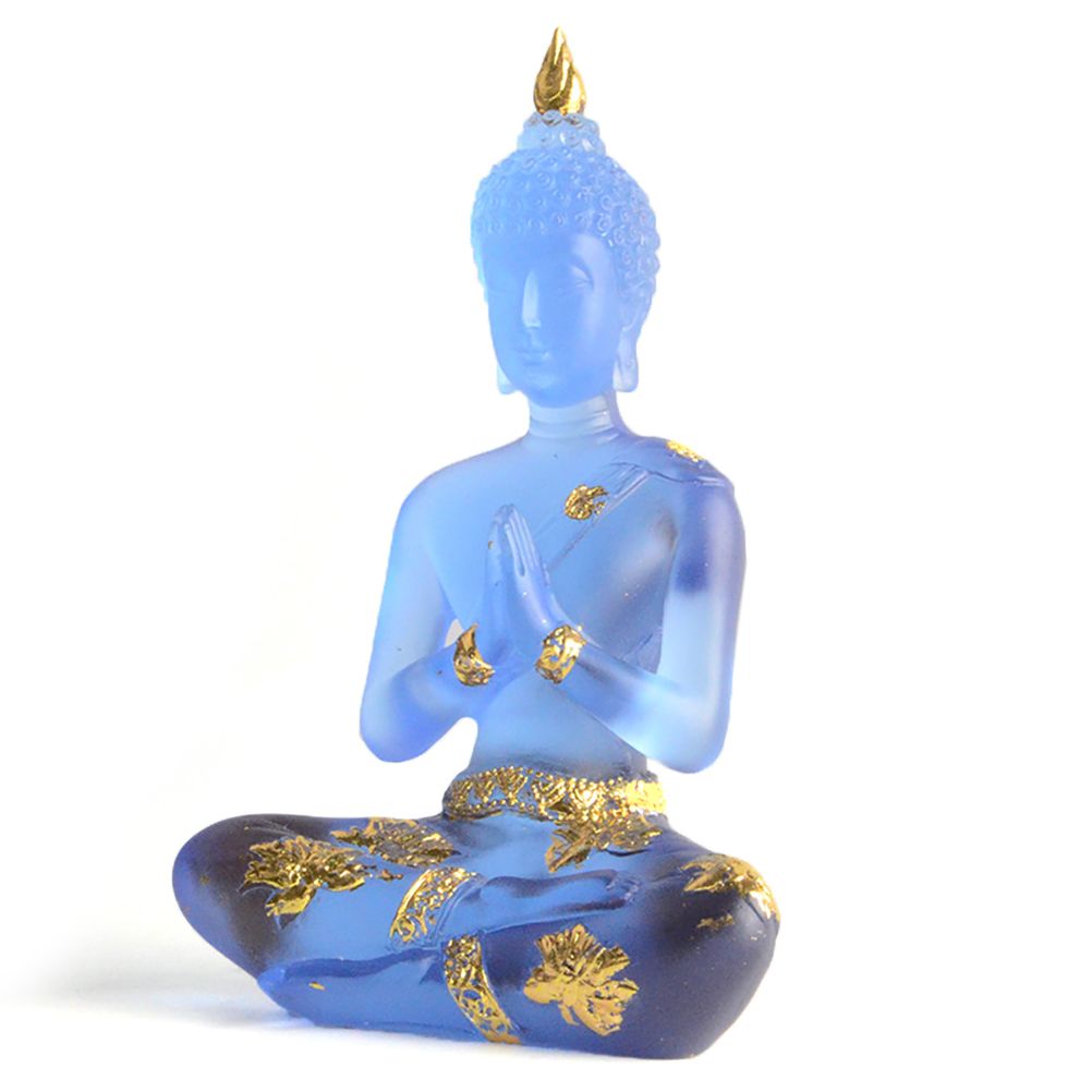 Transparent Sitting Buddha Statue Mini Buddha Ornaments Resin Buddha Decoration