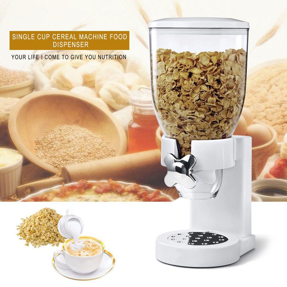 Dry Food Dispenser Single Cereal Dispenser Food Storage Meal Container for Dry Food Candy Sweets Rice Chocolate Chip Oats Grain