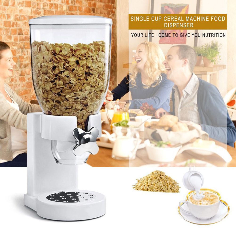 Dry Food Dispenser Single Cereal Dispenser Food Storage Meal Container for Dry Food Candy Sweets Rice Chocolate Chip Oats Grain