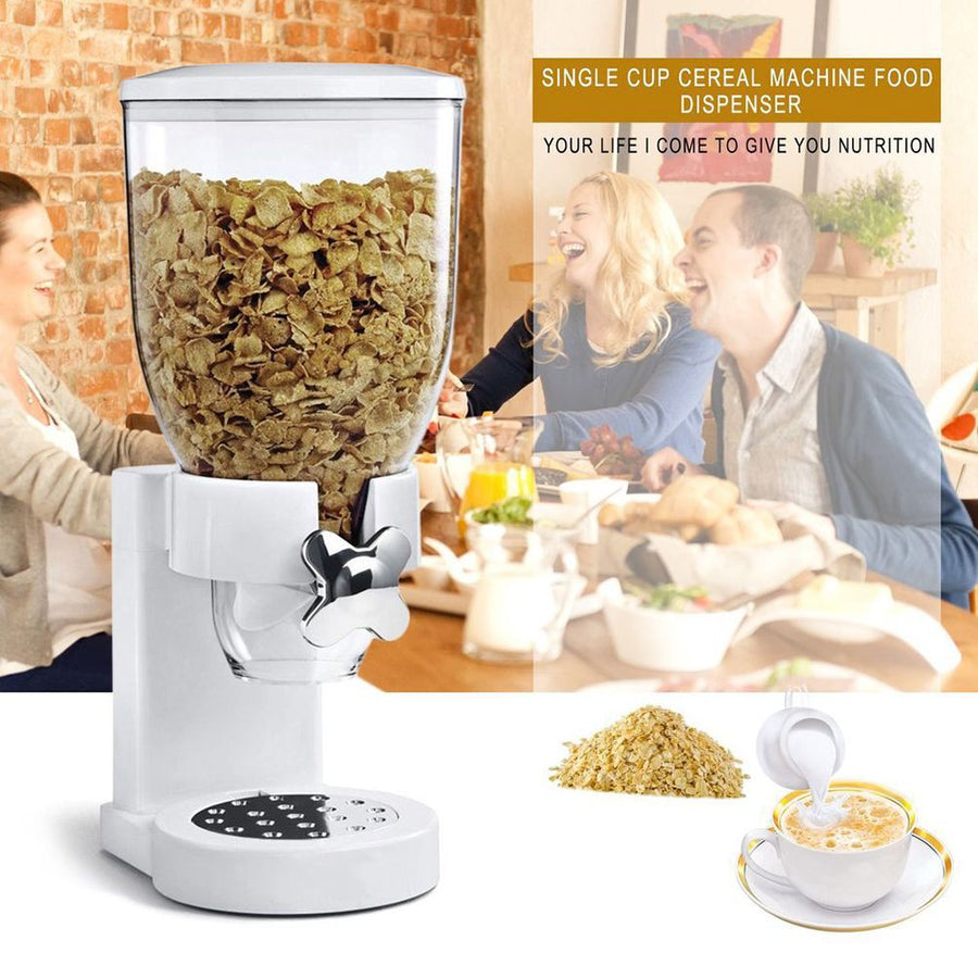 Dry Food Dispenser Single Cereal Dispenser Food Storage Meal Container for Dry Food Candy Sweets Rice Chocolate Chip Oats Grain