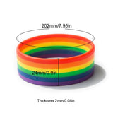 Universal Rainbow Bracelet Silicone Lesbian Pride Wristband Party Props