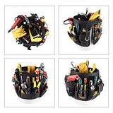 Heavy Duty Gardening Tool Bucket Organizer Gardening Tool Kit Holder with 56 Pockets for Garden Yard Lawn - 45-Degree Angle